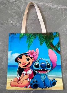 🇸🇬Cute Stitch &amp; Angel Plush Tote Bag