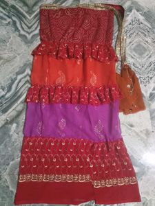 Y2K INDIAN STRRETSTYLE ETHENIC SKIRT