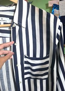 Striped Button-Up Shirt