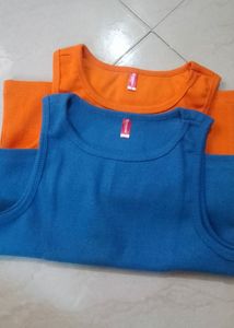 Blue & Orange Tank Tops (2 pcs) combo