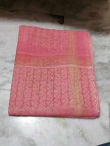 Elegant Pink Saree with Intricate Design