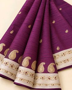 Kanchi brown cotton Silk Saree