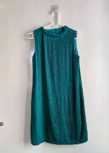 Chic Teal Sleeveless Mini Dress sequence
