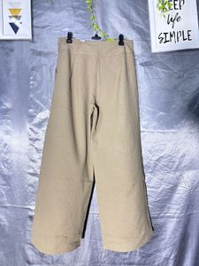 Khaki Wide-Leg Pants
