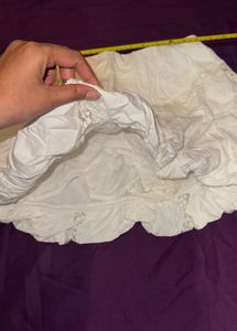 ZARA White Lace Trimmed bubble Skirt