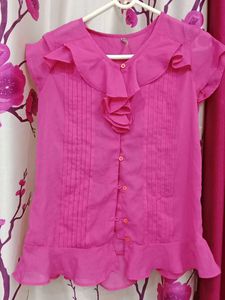 Pink Ruffle Top