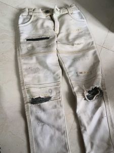 White Distressed Jeans