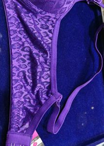 Beautiful Purple net padded Bra