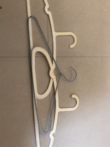 Set of 3 White Plastic Clothes Hangers