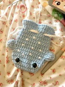 Cute Crochet Whale Pouch