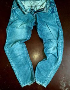 y2k fashion Blue Washed Denim Jeans