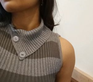 Korean Style Side Turtleneck Top