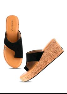 Chic Black Wedge Sandals