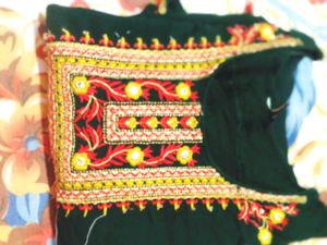 Beautiful Green Saree with Embroidery