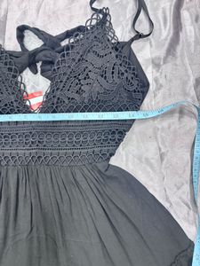 Chic Black Tiered Mini Dress