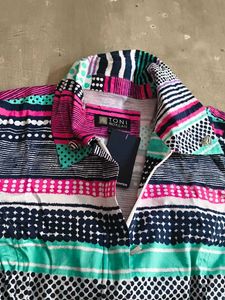 Colorful Striped Zip-Up Jacket