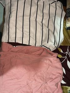 Striped &amp; Pink Tops Set