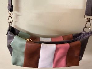 Multi patchwork shoulder bag
