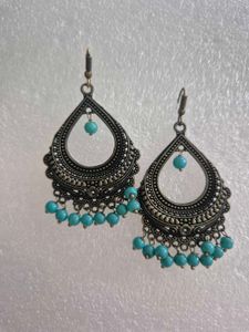Boho Turquoise Dangle Earrings - Unused