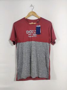 Maroon And Grey Jersey T-Shirt ( Men)