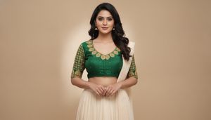 Green Embroidered Blouse