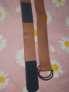 Tan Leather Belt with Double Ring
