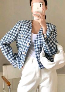 Tweed jacket,Houndstooth Blazer,tweet jacket,tweed