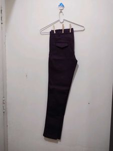 Cottifab Purple Trouser slim or taper fit pant