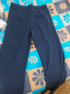 Navy Blue Wide Leg Pants
