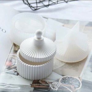 White Ceramic Jar with Lid