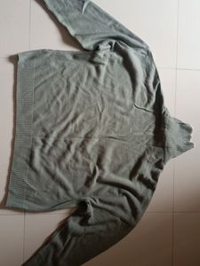 Chevron Turtleneck Knit Sweater