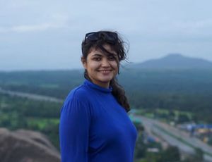 Royal Blue Turtleneck Top