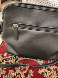 original Lavie Black Chevron Handbag