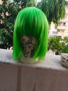Vibrant Green Bob cosplay Wig