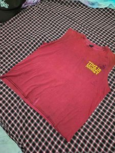 (PACK OF 2)RIPPED BACK PRINTED SANDO T-Shirt