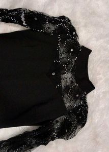 Black Embellished Party Dress