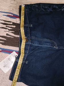 Dark Wash Lace-Up Jeans