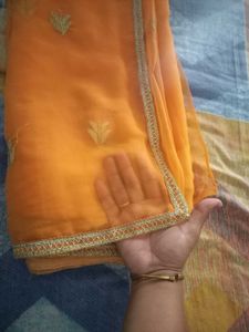 Light Wright Saree With Embroidery