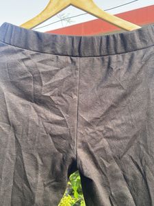 Black Joggers with Zipper Detail