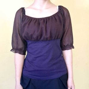 Purple chic y2k Sleeve Top