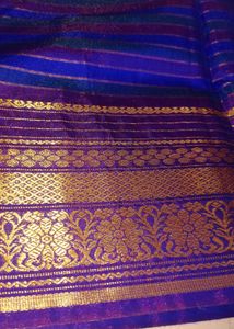 🔥2 Vibrant Blue &amp; Pink Striped Saree