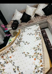 mew white &amp; brown patch work suit