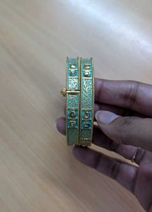 Turquoise & Gold Bangle Set