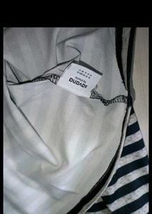 Striped Long Sleeve Turtleneck Top
