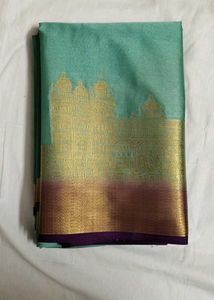 Elegant green  crepe Silk Saree
