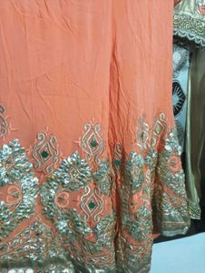 Beautiful golden kurti set