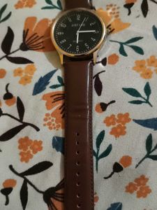 Classic Brown Leather Strap Watch