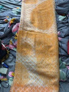 Beautiful Orange Floral Saree
