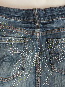 y2k embellished Stylish Blue Denim Mini Skirt