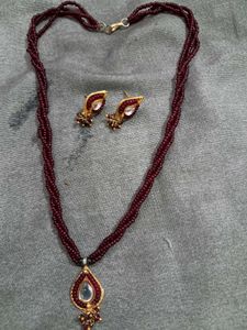 Beaded Necklace &amp; Earring Set
